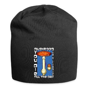 Amanita Muscaria Fly Agaric Mycology Psychedelic - Jersey Beanie - black - Front