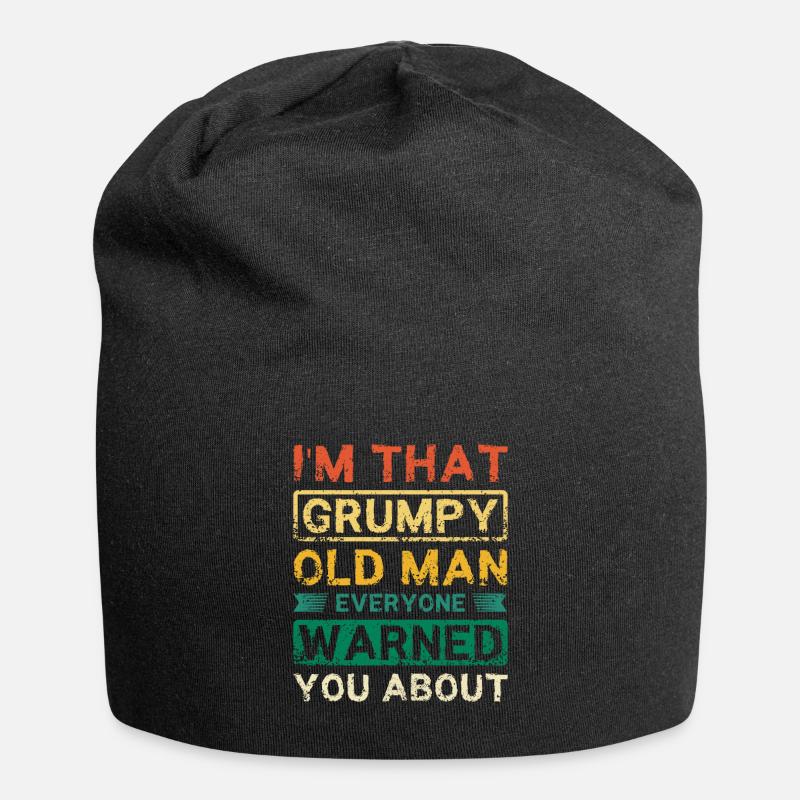 I'm that grumpy old man - Jersey Beanie - black