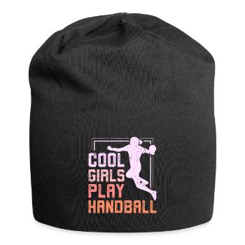 Cool girls play handball - Jersey-Beanie - Schwarz - Vorne