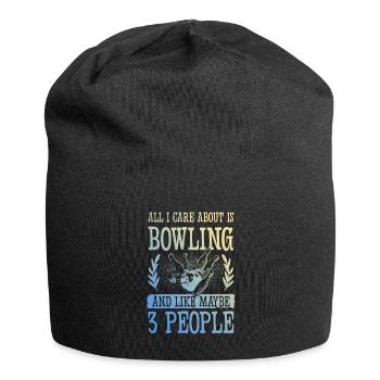 Bowling funny saying - Jersey Beanie - black - Front