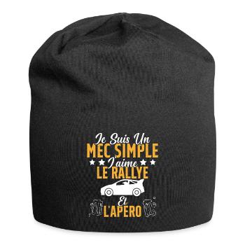 Mec Simple Rallye Apero Humour Rallye Automobile - Bonnet en jersey - noir - Devant