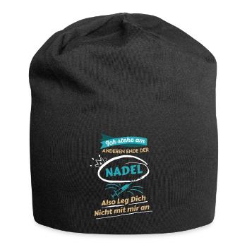 Leg dich nicht mit mir an Krankenschwester - Jersey-Beanie - Schwarz - Vorne