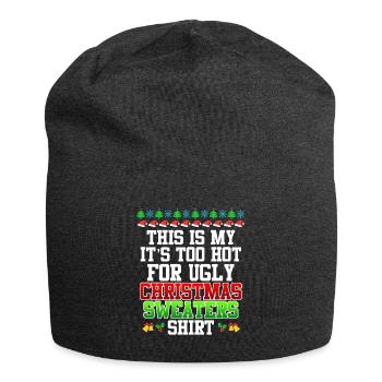 Ugly Christmas warm Christmas - Jersey Beanie - charcoal grey - Front