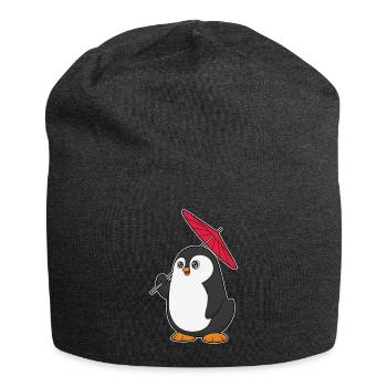 Penguin Umbrella - Jersey Beanie - charcoal grey - Front