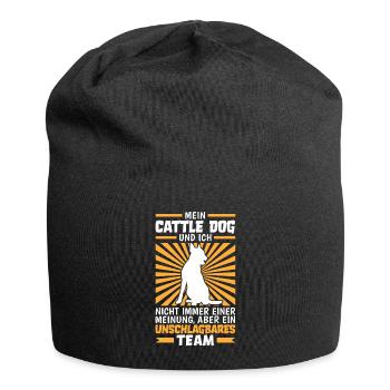 Australian Cattle Dog und Ich sind unschlagbar - Jersey-Beanie - Schwarz - Vorne