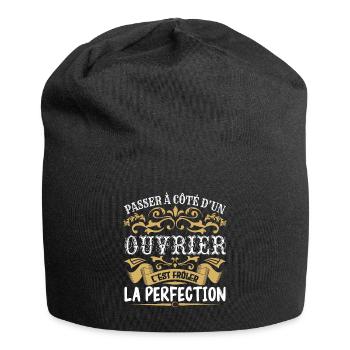 Le Meilleur Ouvrier | Ouvrier à la perfection - Bonnet en jersey - noir - Devant