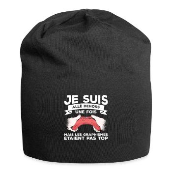 Je Suis Allé Dehors Un Fois Les Graphismes Etaient - Bonnet en jersey - noir - Devant