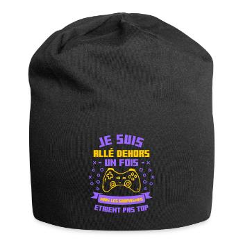 Je Suis Allé Dehors Un Fois Les Graphismes Etaient - Bonnet en jersey - noir - Devant