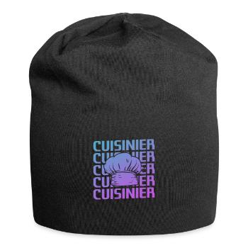 Retro Cuisinier Chef Cuisine - Bonnet en jersey - noir - Devant