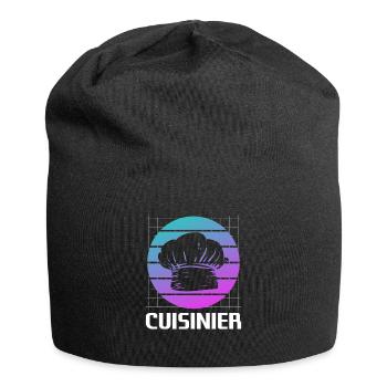 Retro Cuisinier Chef Cuisine - Bonnet en jersey - noir - Devant