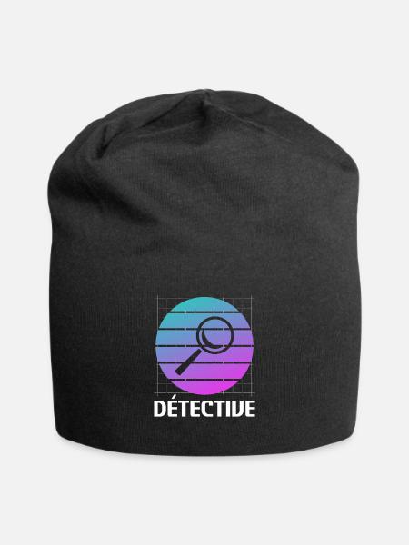 Retro Détective Enquêteur - Bonnet en jersey - noir