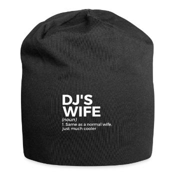 DJ Auftritt Auflegen - Jersey-Beanie - Schwarz - Vorne