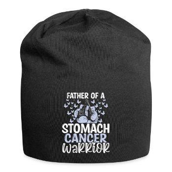Stomach Cancer Awareness Dad Fathers Day Papa - Jersey-Beanie - Schwarz - Vorne