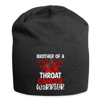 Throat Cancer Awareness Brother Twins Sibling - Jersey Beanie - black - Front