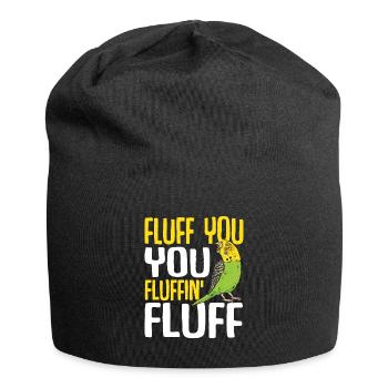 Budgerigar Perruche Oiseau Cadeau pour animaux de compagnie - Bonnet en jersey - noir - Devant