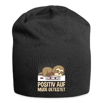 Tested positive for tired night shift - Jersey Beanie - black - Front