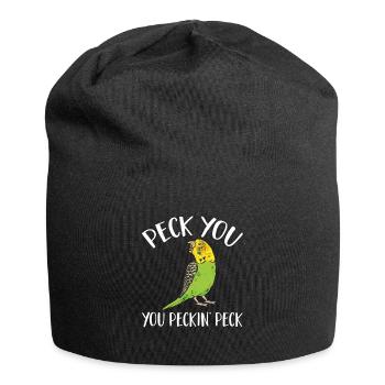 Budgerigar Perruche Oiseau Cadeau pour animaux de compagnie - Bonnet en jersey - noir - Devant