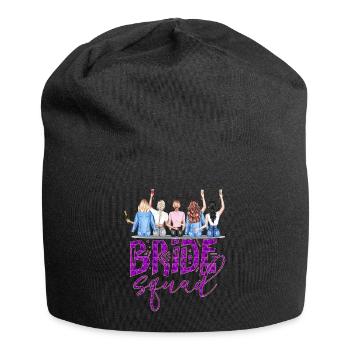 Braut Braut Hochzeit Junggesellenabschied Brautjungfernabschied - Jersey-Beanie - Schwarz - Vorne