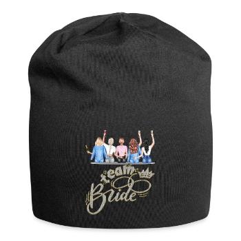 Braut Braut Hochzeit Junggesellenabschied Brautjungfernabschied - Jersey-Beanie - Schwarz - Vorne