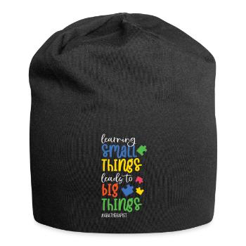 Learning small Things lead To Big Things - Jersey Beanie - black - Front
