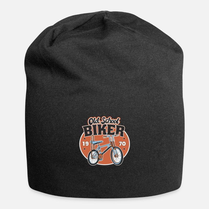 Old School Biker 1970. 53rd birthday - Jersey Beanie - black