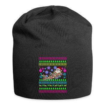 Drôle de tenue de Noël Loutre de Noël moche - Bonnet en jersey - noir - Devant