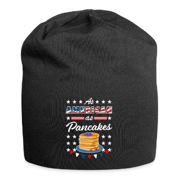As American As Pancakes 4th of July USA - Jersey-Beanie - Schwarz - Vorne