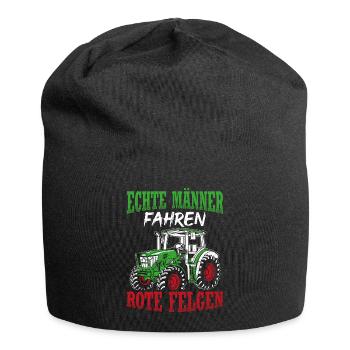 Traktor Landwirt Trecker Echte Männer Spruch Trakt - Jersey-Beanie - Schwarz - Vorne