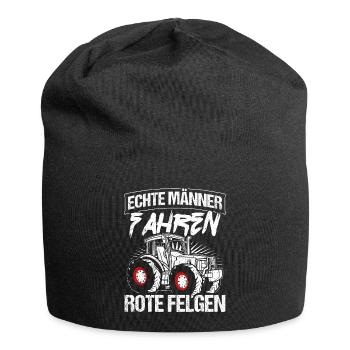 Traktor Landwirt Trecker Echte Männer Spruch Trakt - Jersey-Beanie - Schwarz - Vorne