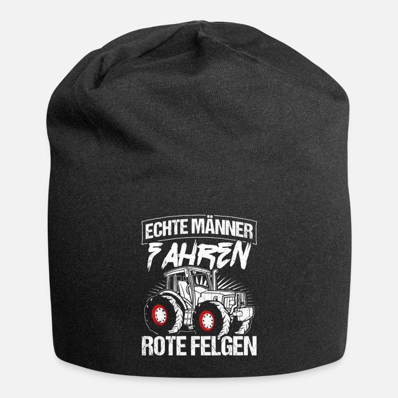 Traktor Landwirt Trecker Echte Männer Spruch Trakt - Jersey-Beanie - Schwarz