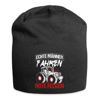 Traktor Landwirt Trecker Echte Männer Spruch Landw - Jersey-Beanie - Schwarz - Vorne