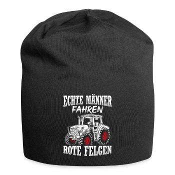 Traktor Landwirt Geschenk Landwirtschaft Bauer Tra - Jersey-Beanie - Schwarz - Vorne