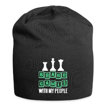Board Games with my people - Jersey Beanie - black - Front