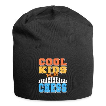 Cool kids play Chess - Jersey-Beanie - Schwarz - Vorne