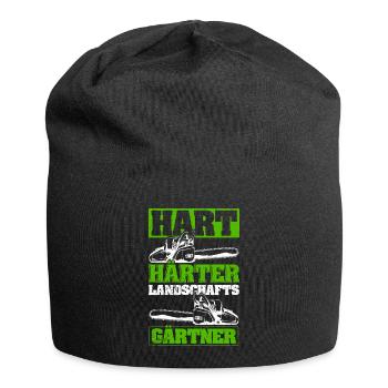 Hart Härter Landschafts Gärtner Gartenarbeit Gärtn - Jersey-Beanie - Schwarz - Vorne