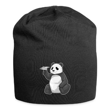 Panda Paper Plane - Jersey Beanie - black - Front