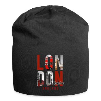 Londoner Stadt - Jersey-Beanie - Schwarz - Vorne