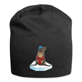 Seehund Eisscholle - Jersey-Beanie - Schwarz - Vorne