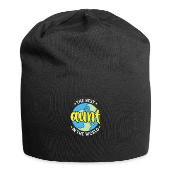 The best aunt in the world - Godmother Mrs. Mother's Day - Jersey Beanie - black - Front