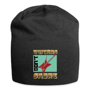 Lustiges E-Gitarren Spruch Motiv und Gitarrist - Jersey-Beanie - Schwarz - Vorne