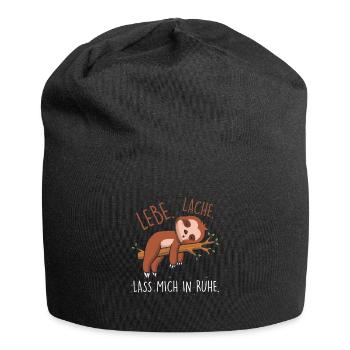 Lebe Lache Lass Mich In Ruhe Faultier Arbeit - Jersey-Beanie - Schwarz - Vorne