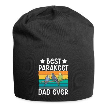 Wellensittich Sittich Vogel Haustier Geschenk - Jersey-Beanie - Schwarz - Vorne