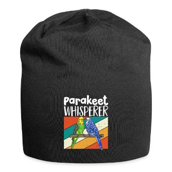 Budgerigar Perruche Oiseau Cadeau pour animaux de compagnie - Bonnet en jersey - noir - Devant