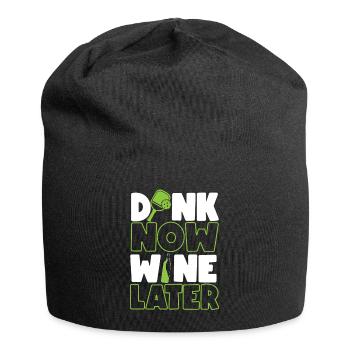 Pickleball Wine Pun Dink Now Wine - Bonnet en jersey - noir - Devant