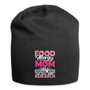 Cadeau de chemise de maman allergique alimentaire - Bonnet en jersey - noir - Devant