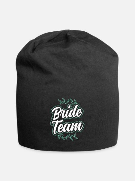 Team Braut Hochzeit Bräute Heiraten Party - Jersey-Beanie - Schwarz