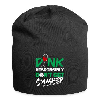 Pickleball Pun Wine Dink - Jersey Beanie - black - Front