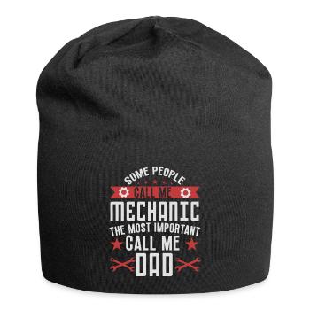 Some people call me mechanic dad gift car mechanic - Bonnet en jersey - noir - Devant