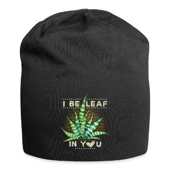 Sansevieria bow plante d’intérieur de chanvre disant - Bonnet en jersey - noir - Devant