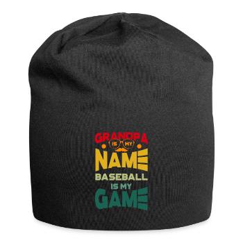 Grand-père est mon nom Le baseball est mon jeu - Bonnet en jersey - noir - Devant